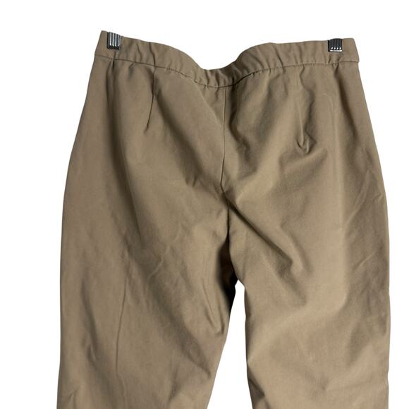 Theory Thaniel Approach Khaki Tan Slim Fit Pull-On Office Work Pants Size 4 - Picture 6 of 8